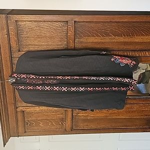 J jill knit embroidered jacket